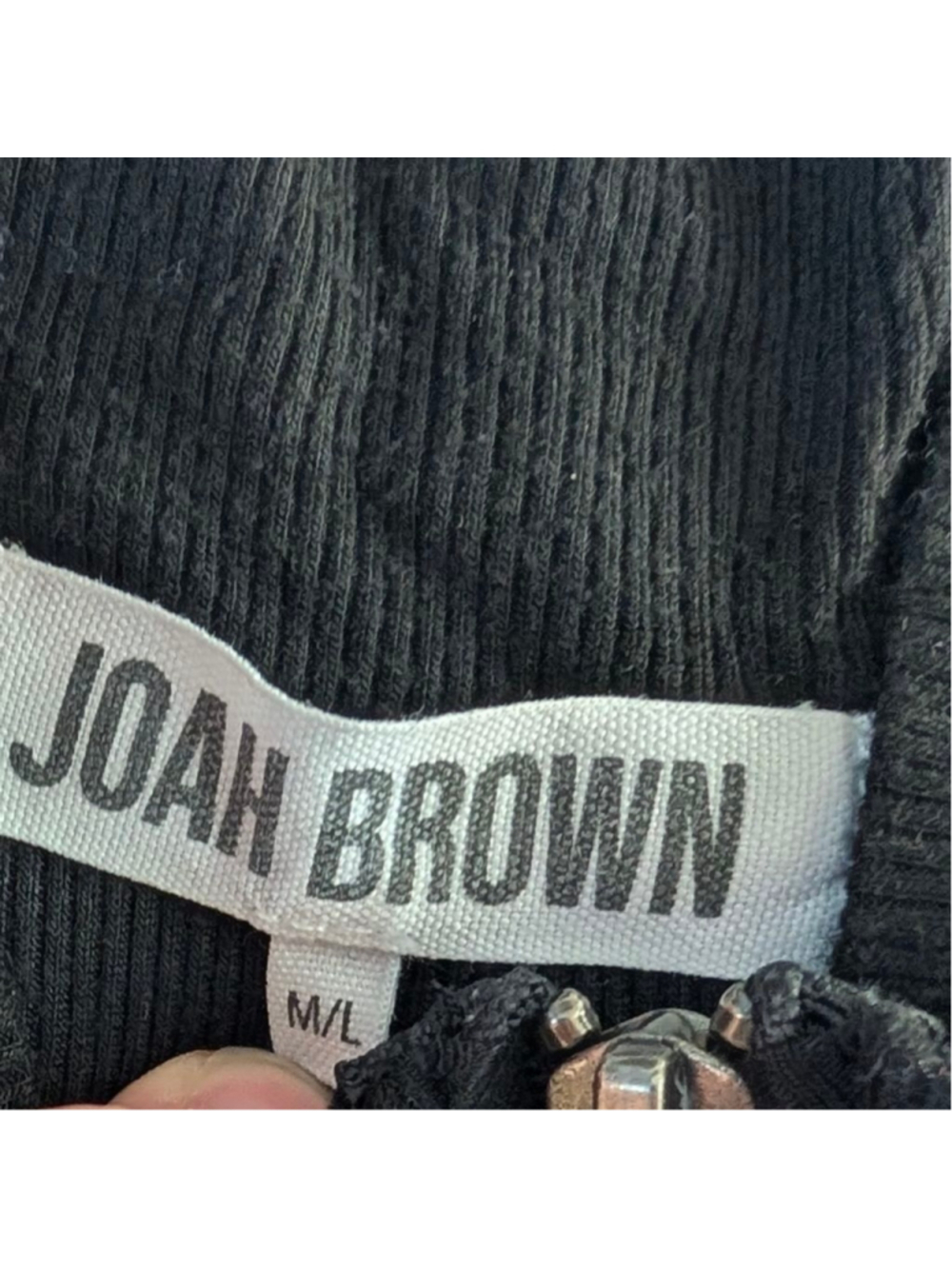 Joah Brown Half Zip Mock Black Neck Top- M/L - Picture 5 of 10
